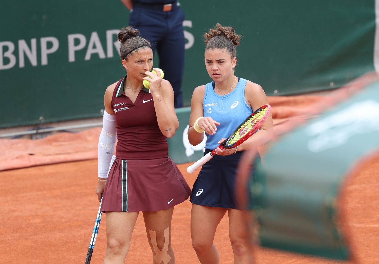 Sara Errani e Jasmine Paolini nella foto - Foto Patrick Boren