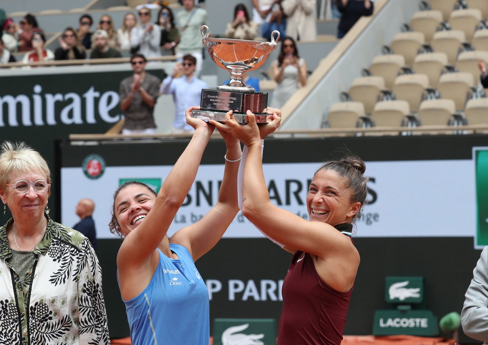 Sara Errani e Jasmine Paolini nella foto - Foto Patrick Boren