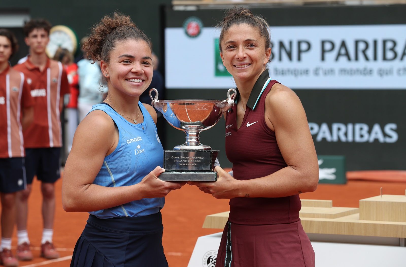 Sara Errani e Jasmine Paolini nella foto - Foto Patrick Boren