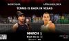 l’MGM Rewards Slam, il torneo esibizione che vedrà protagonisti alcuni dei più grandi nomi del tennis mondiale, trasmesso in diretta su DAZN, anche gratuitamente, da sabato 1° marzo