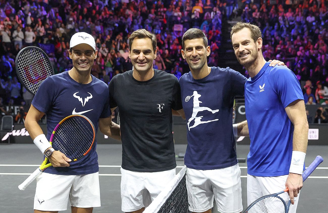 Novak Djokovic, Roger Federer, Rafael Nadal ed Andy Murray