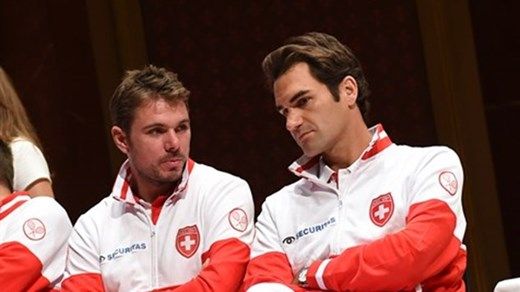 Roger Federer con Stan Wawrinka