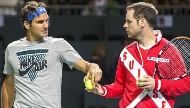 Roger in campo con Luthi
