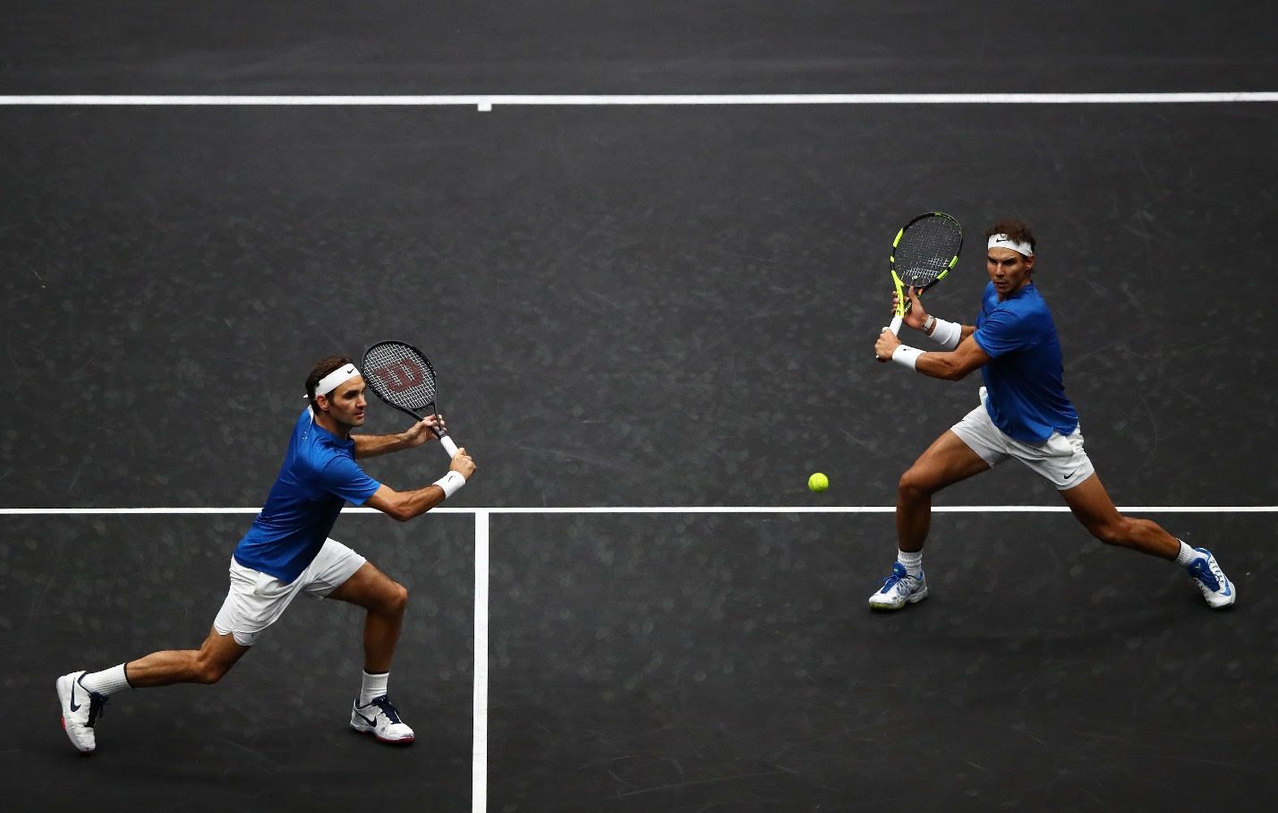 Roger Federer e Rafael Nadal in doppio alla Laver Cup 2017, Getty Images