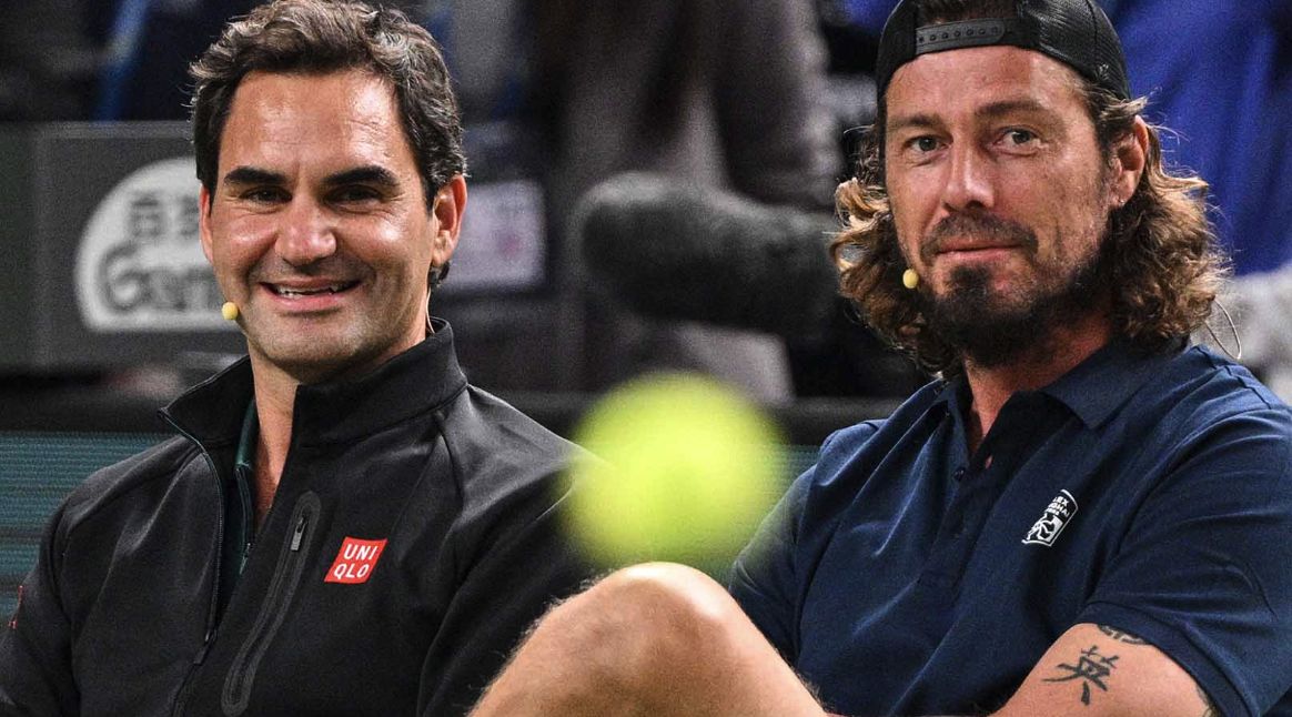 Roger Federer con Marat Safin - Hector Retamal/AFP via Getty Images