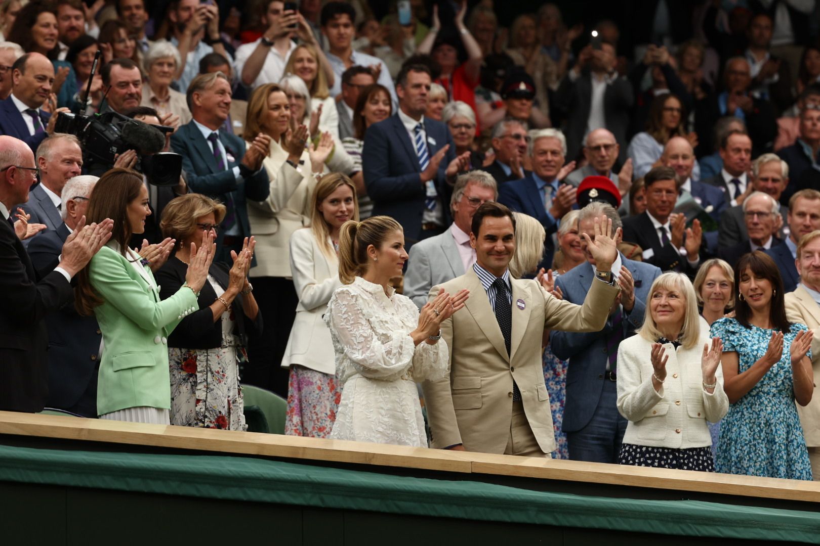 Roger Federer nel Royal box (foto Wimbledon)