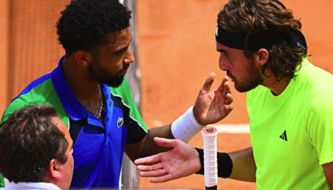 Arthur Fils e Stefanos Tsitsipas - Foto Getty images