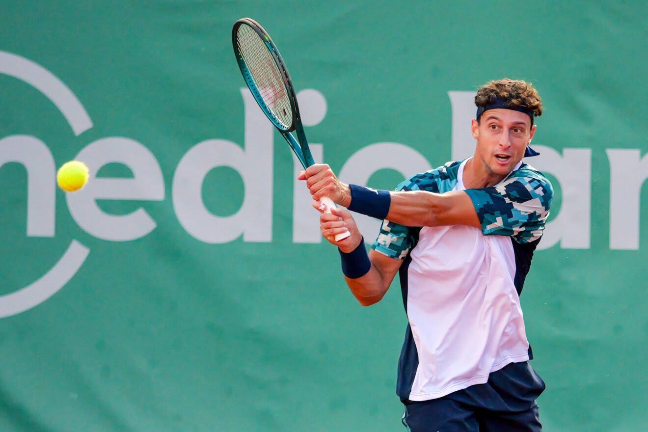 Francesco Forti, cesenate classe 1999, &egrave; ai quarti di finale del Banca Mediolanum Florence Open (foto Federico Fontana)