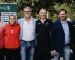 Tartarini, Panichi, Bronzetti, Cobolli, Bellucci e Furlan con i talenti di Tennis Foundation