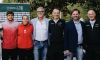 Tartarini, Panichi, Bronzetti, Cobolli, Bellucci e Furlan con i talenti di Tennis Foundation