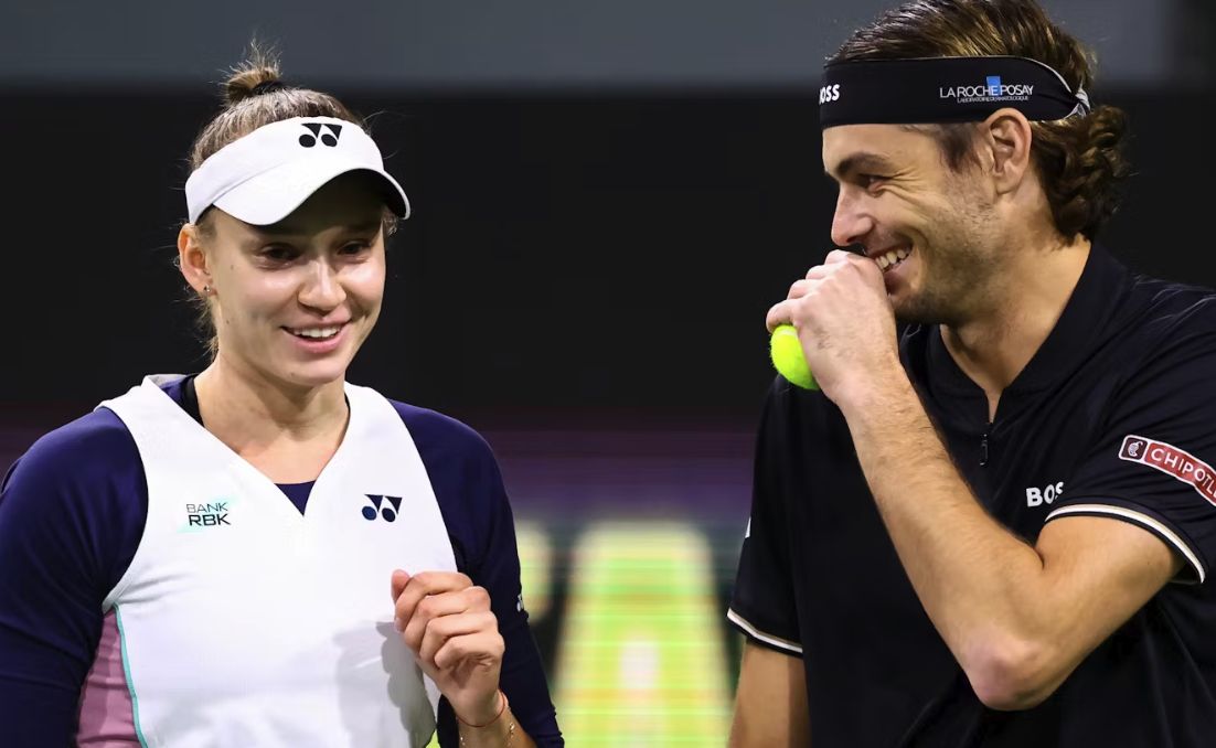 Taylor Fritz e Elena Rybakina nella foto