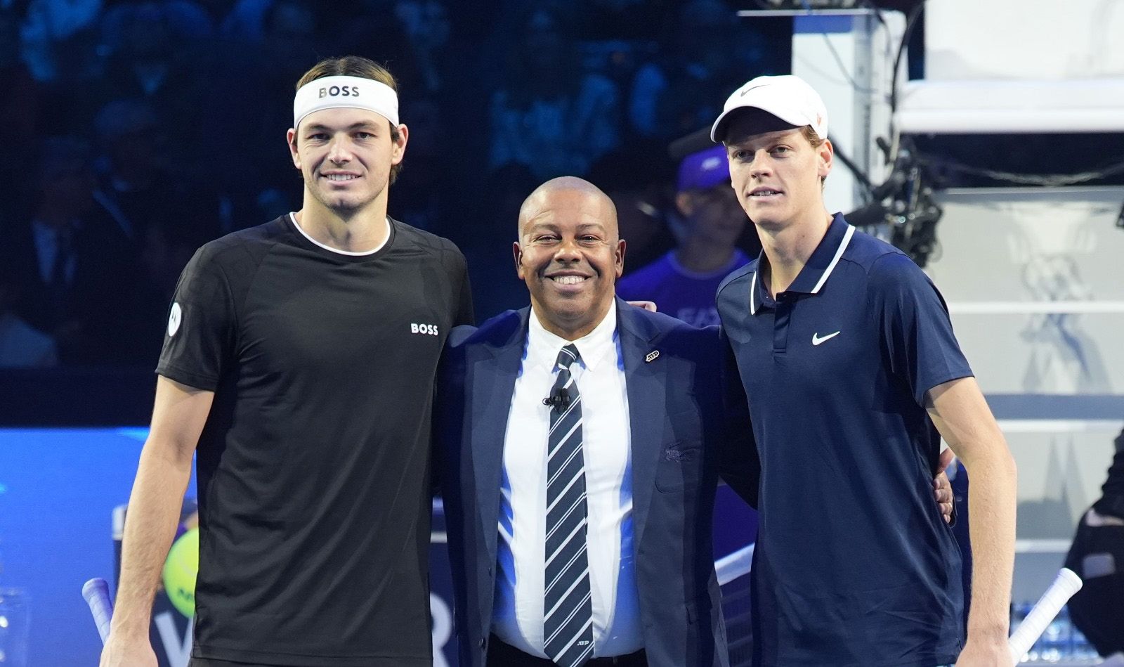 Fritz con Sinner prima della finale di Torino (foto Brigitte Grassotti)