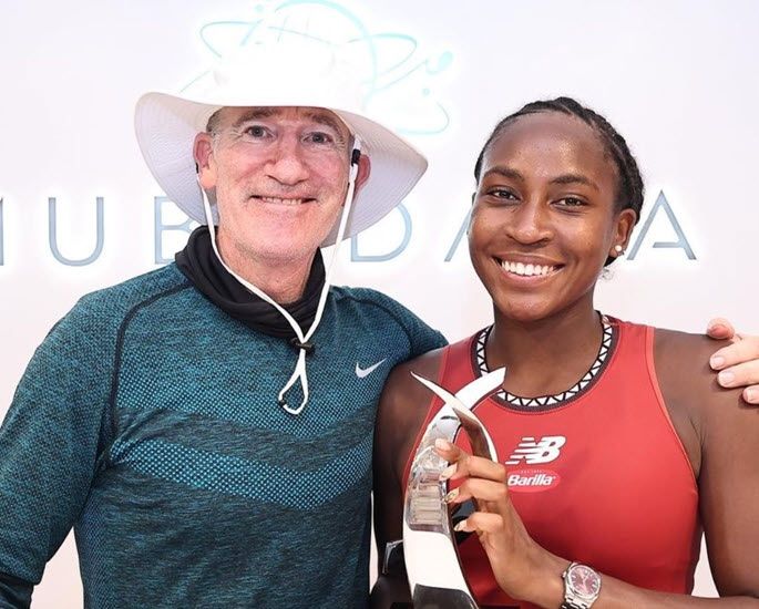 Coco Gauff insieme a Brad Gilbert