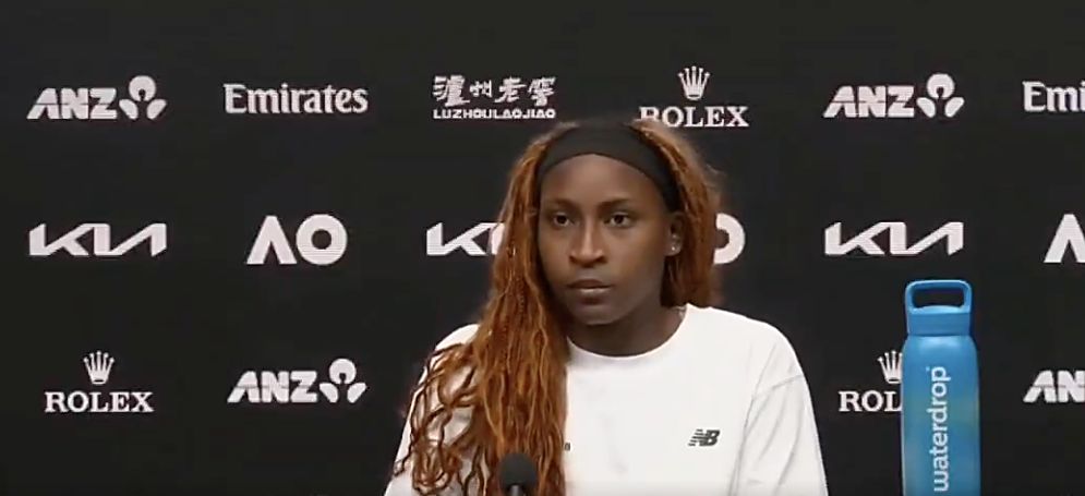 Coco Gauff in press conference a Melbourne