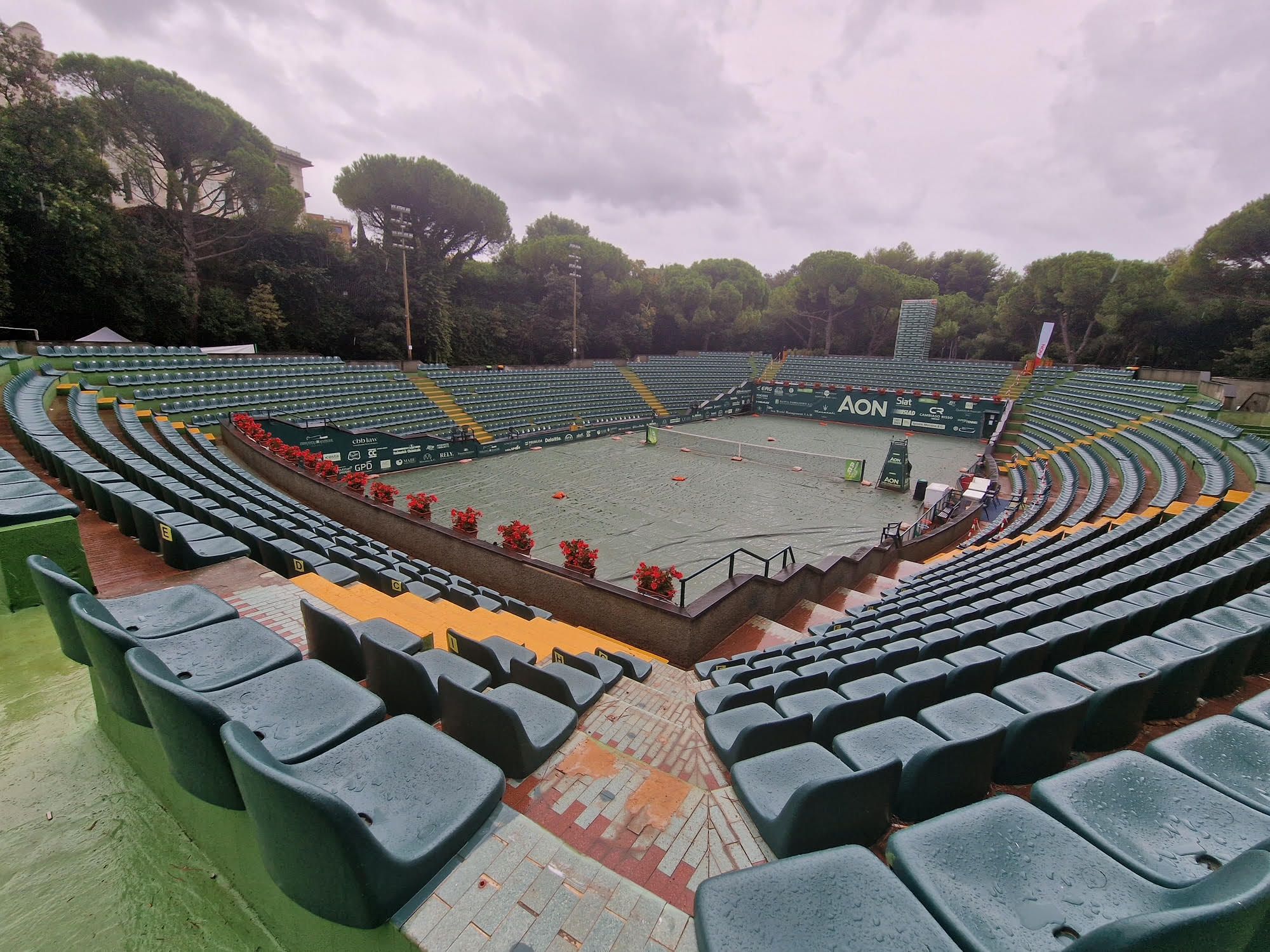 La pioggia ha fermato il programma nel torneo di Genova