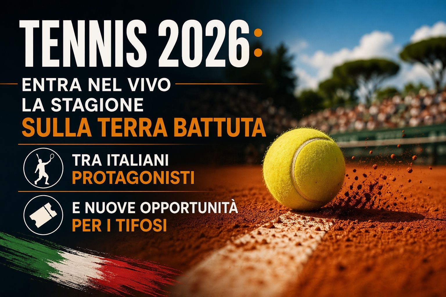 Tennis 2026: entra nel vivo la stagione sulla terra battuta tra italiani protagonisti e nuove opportunit&agrave; per i tifosi
