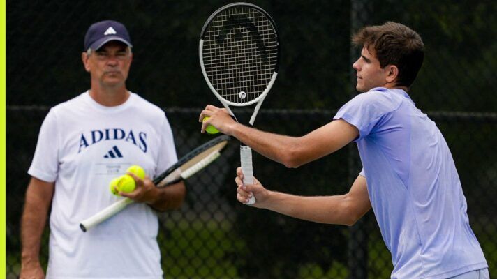 Rafael Jodar in allenamento col padre coach
