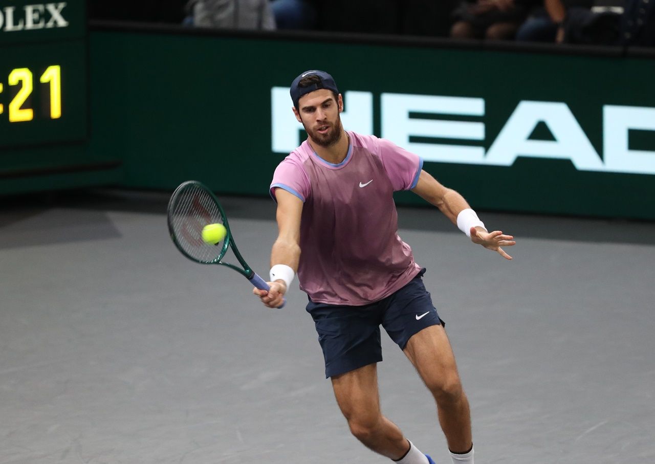 Karen Khachanov nella foto - Foto Patrick Boren