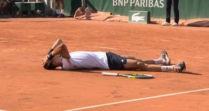 Thanasi Kokkinakis dopo il match point vs. Atmane
