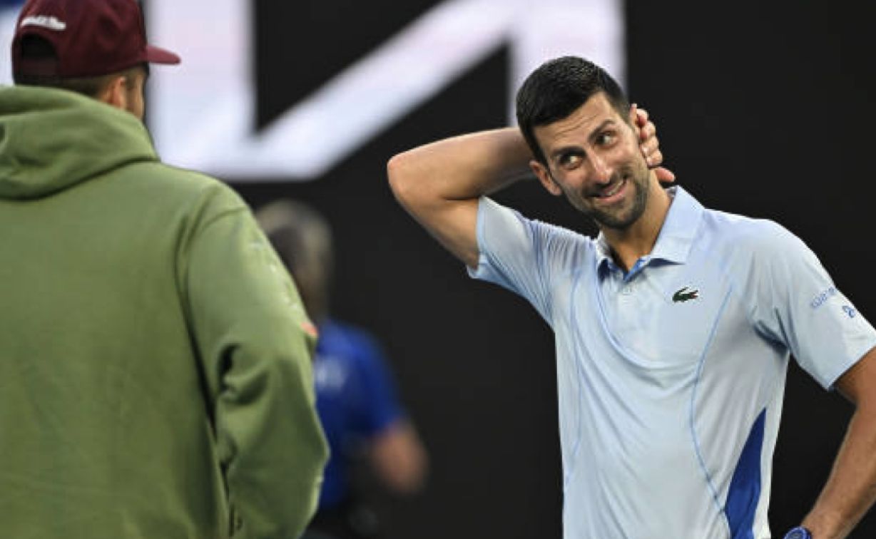 Nick Krygios con Novak Djokovic - foto getty images