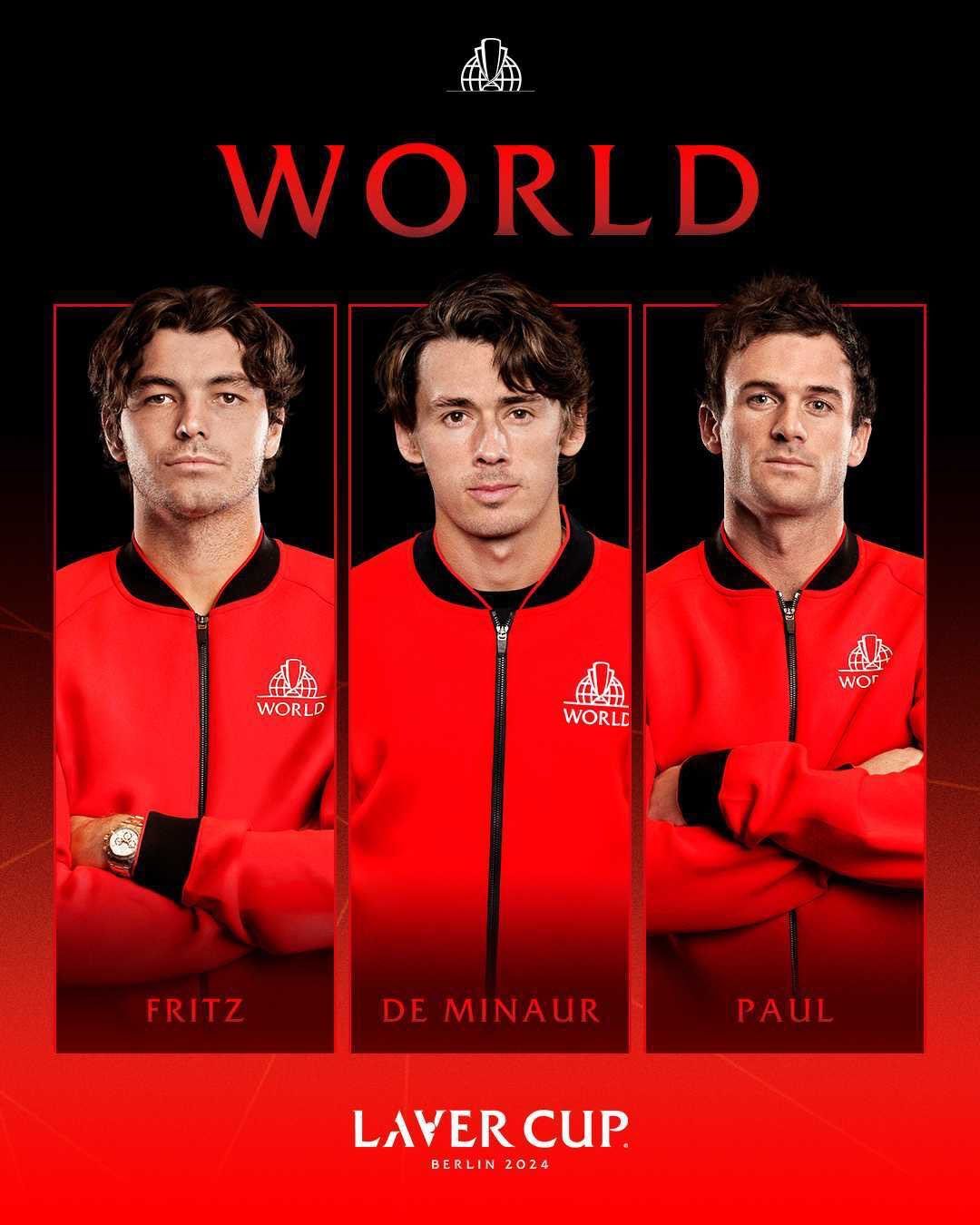 I tre tennisti del team "rosso"