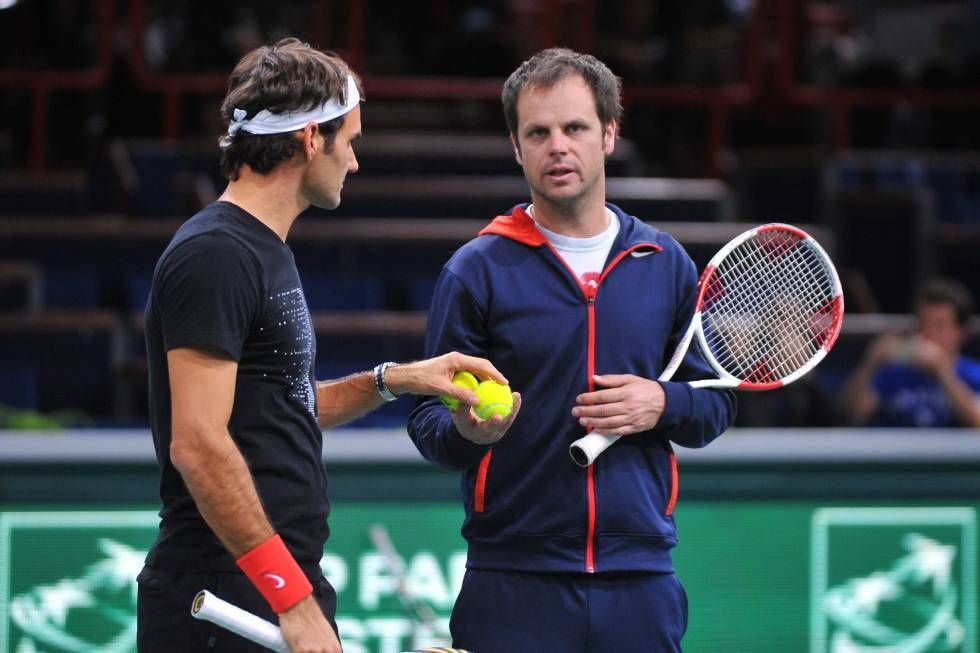 Severin Luthi con Federer