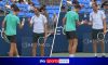 Medvedev decide con sasso-carta-forbici chi deve rispondere, Rafter cambia racchetta e gioca a padel davanti alla Sydney Opera House