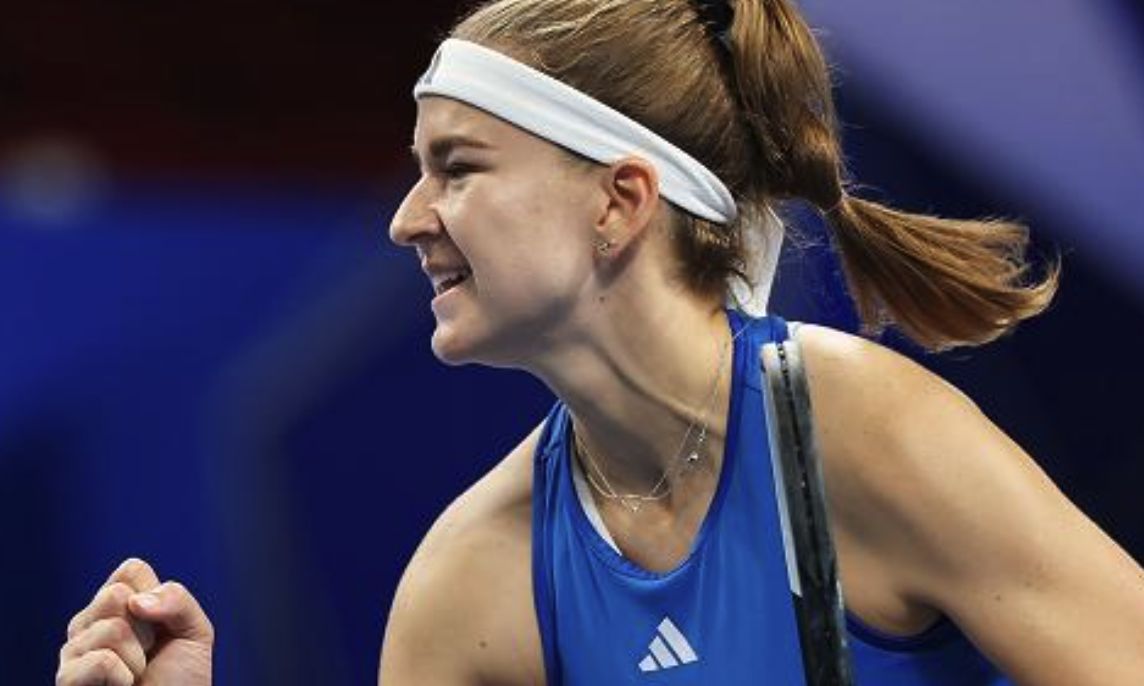 BJK Cup 2026: l'esultanza di Karolina Muchova (foto Getty Images)