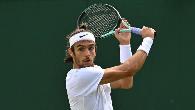 Lorenzo Musetti a Wimbledon (foto Getty Images)