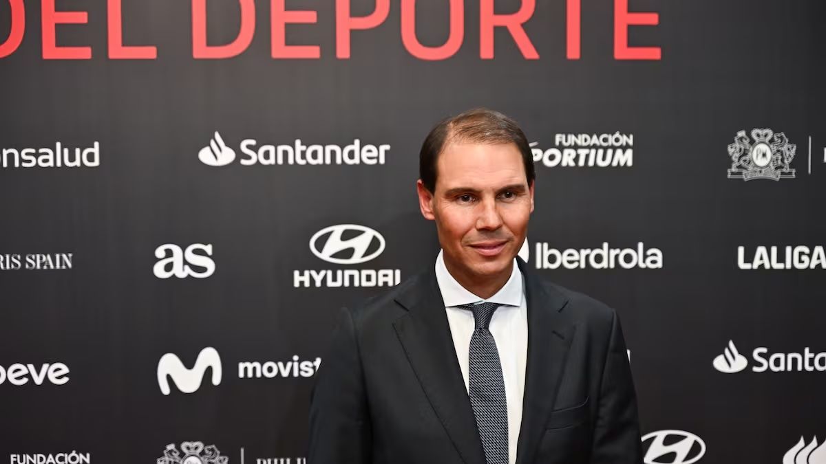 Rafael Nadal all'evento a Madrid