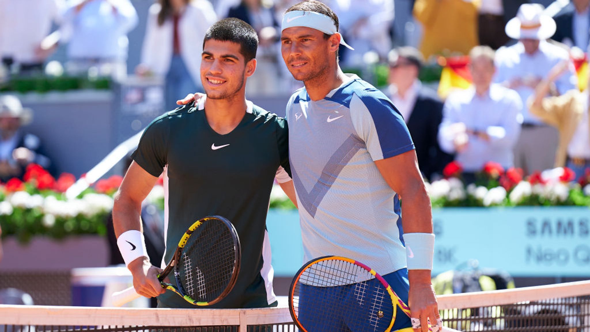 Rafael Nadal e Carlos Alcaraz nella foto - Foto getty images