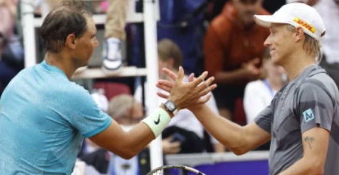 Rafael Nadal con Leo Borg