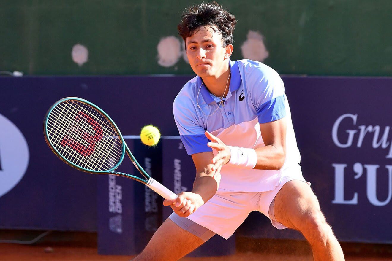 Emilio Nava, statunitense classe 2001, ha eliminato Lorenzo Sonego dal Sardegna Open (foto Francesco Panunzio)