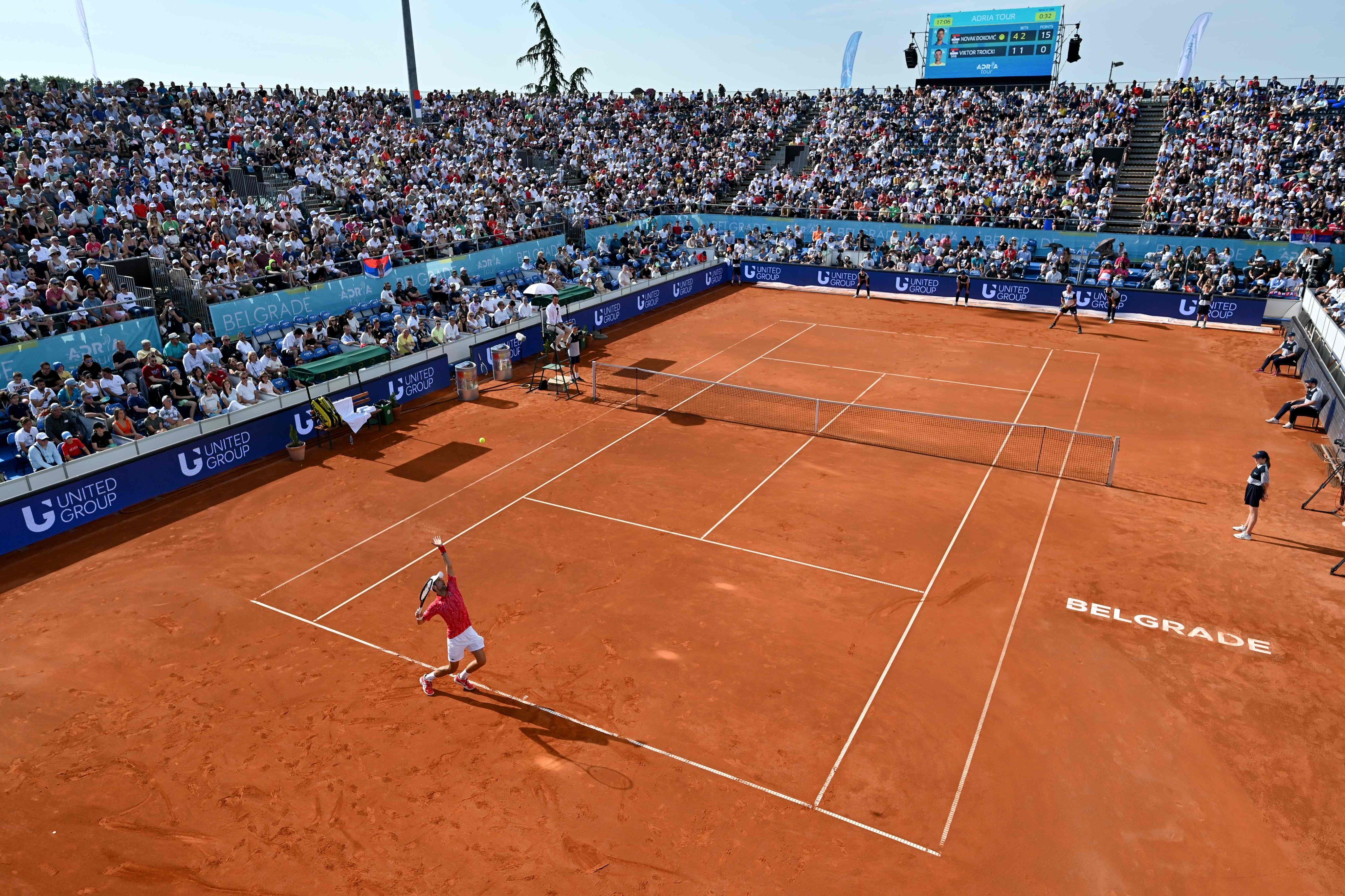 Un'immagine del tennis centre di Novak