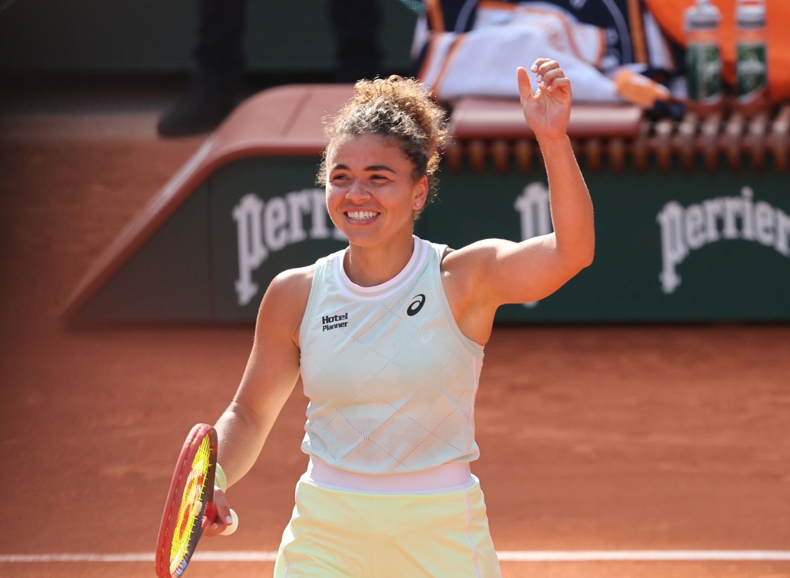 Jasmine Paolini nella foto di oggi dopo la vittoria contro la Andreeva  - Foto Patrick Boren