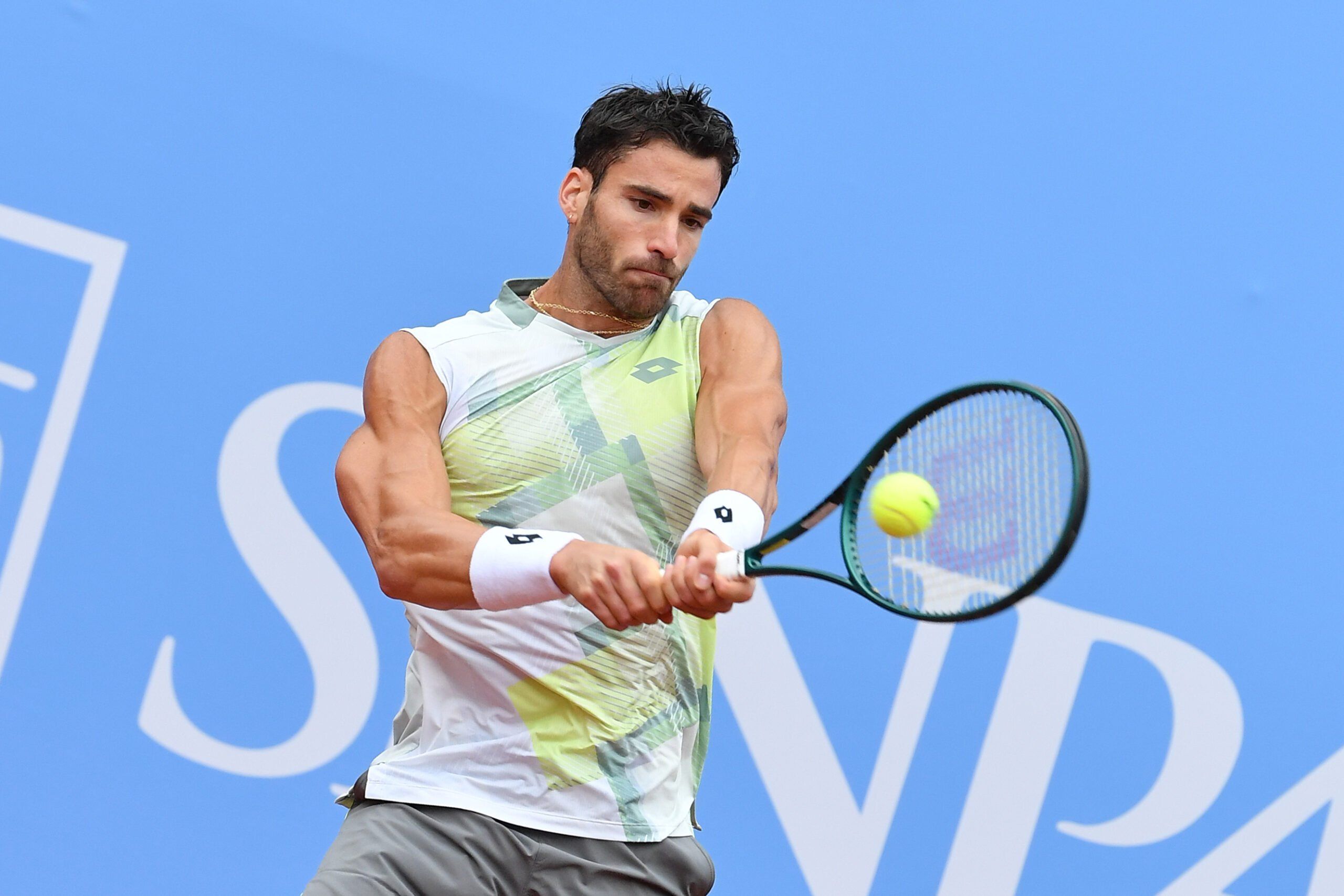 Andrea Pellegrino, pugliese classe 1997, è al turno decisivo delle qualificazioni del Piemonte Open Intesa Sanpaolo (foto Francesco Panunzio)