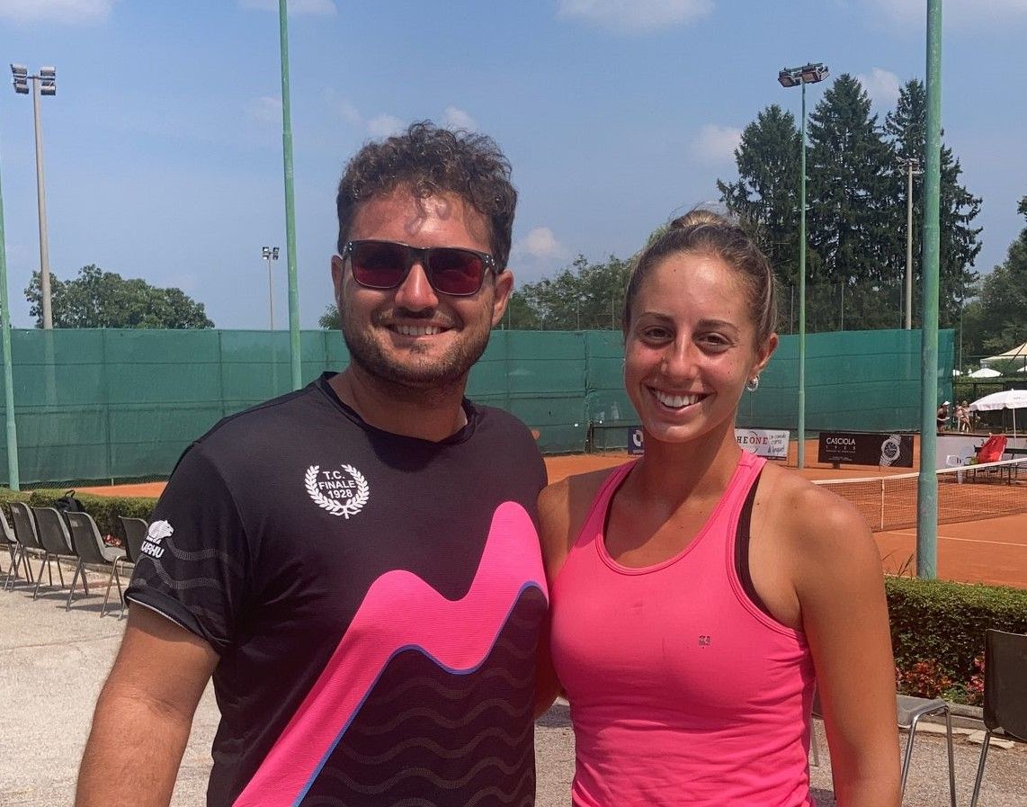 Ludovica Penna, numero 1 del draw delle qualificazioni, con il coach