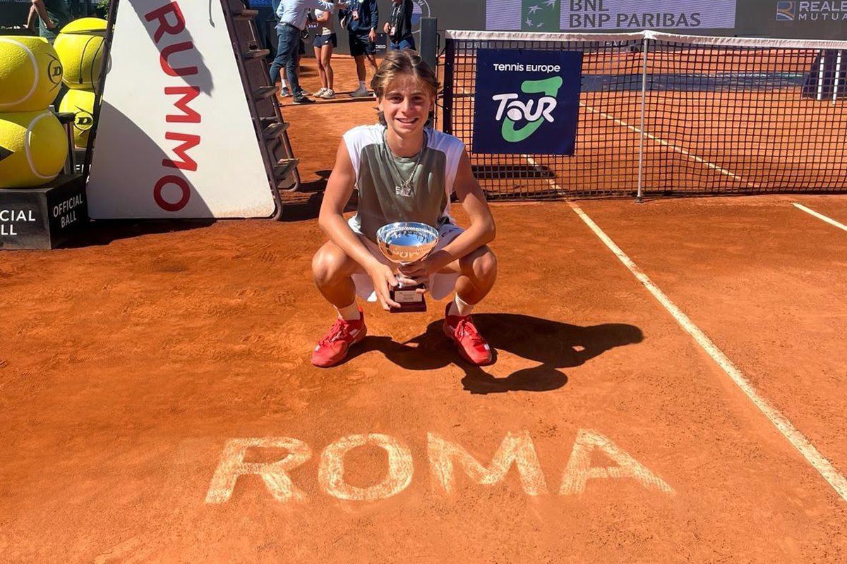 Raz Ty Posca, milanese classe 2011 dell'MXP Tennis Team, finalista in doppio nel torneo internazionale under 16 del Foro IIalico