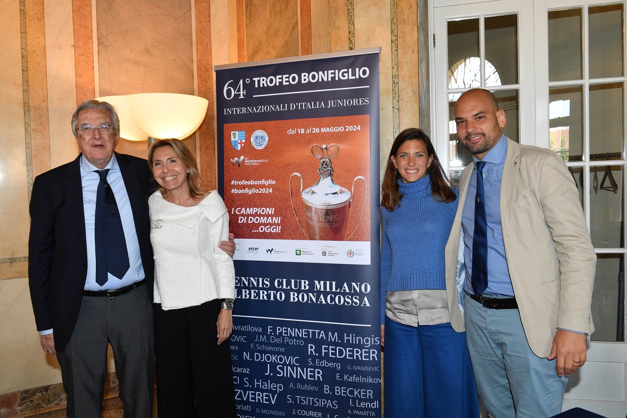 Il Trofeo Bonfiglio è in programma sui campi del Tennis Club Milano Alberto Bonacossa da sabato 18 a domenica 26 maggio (foto Francesco Panunzio)