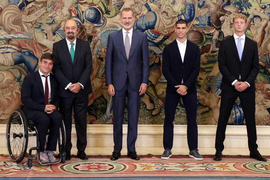 Alcaraz y el joven Lundaluce recibidos por el Rey de España