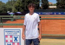 L’azzurrino Tc Cagliari Lorenzo Rocco in finale ai campionati italiani di tennis contro il campione uscente Alessandro Ingarao