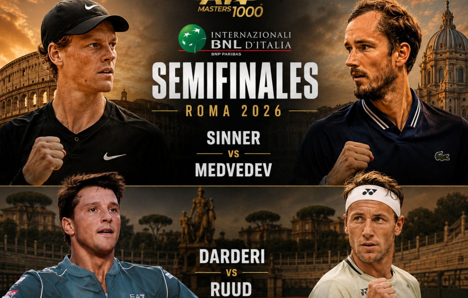 I risultati dal torneo di Roma - Foto Getty Images