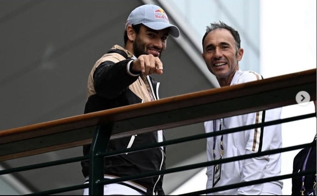 Vincenzo e Matteo in una foto pubblicata dal coach