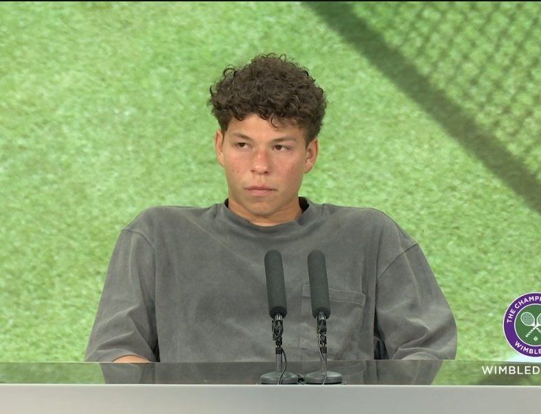 Ben Shelton a Wimbledon dopo la sconfitta vs. Sinner