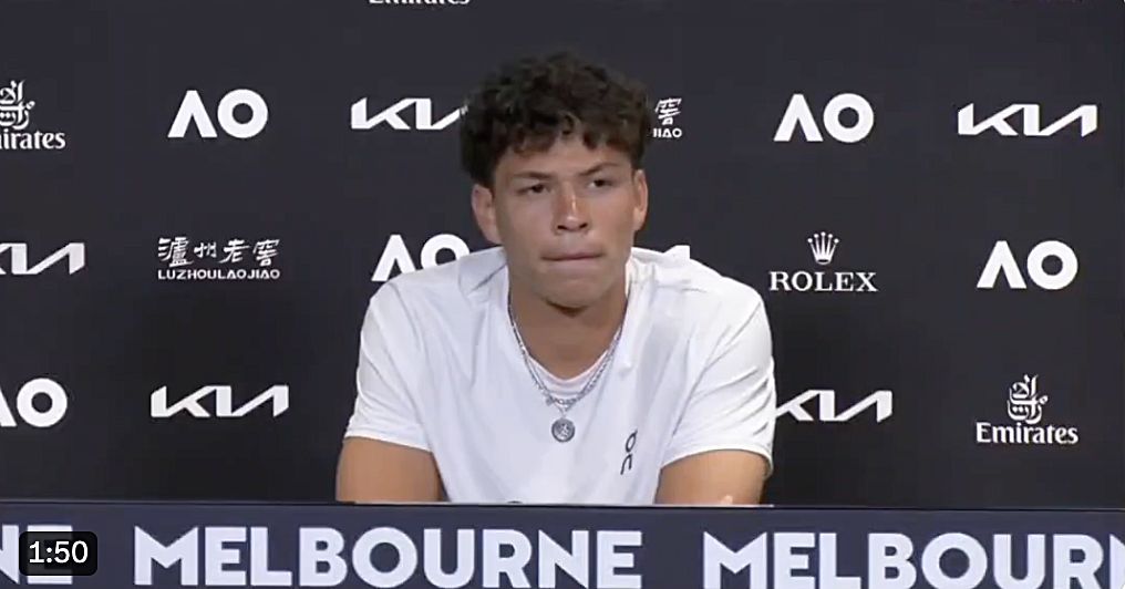Ben Shelton nella press conference agli Australian Open 2024