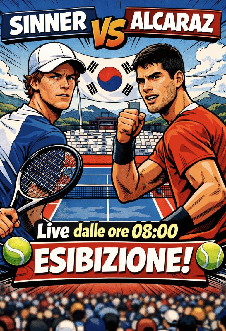 L'esibizione tra Sinner e Alcaraz