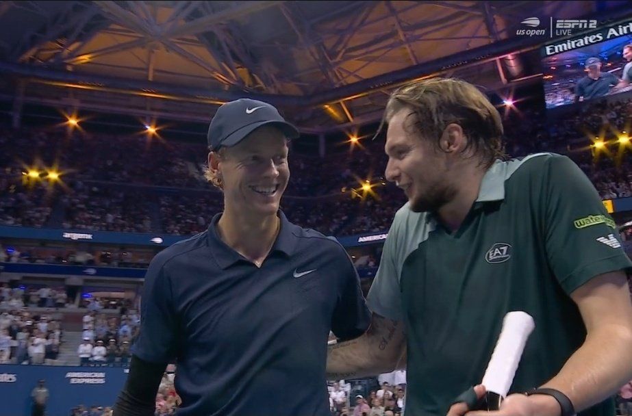 Jannik Sinner e Alexander Bublik nella foto