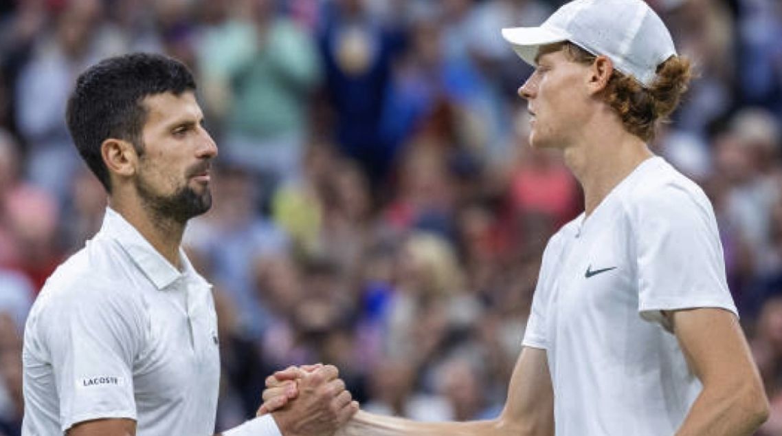 Jannik Sinner e Novak Djokovic nella foto - Foto Getty Images