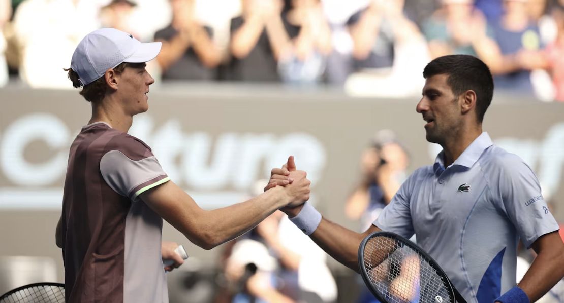 Jannik Sinner e Novak Djokovic nella foto - Foto Getty Images