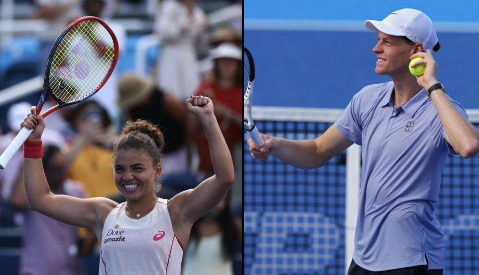 Jannik Sinner e Jasmine Paolini - Foto getty images